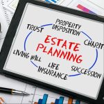 estate planning concept on tablet pc